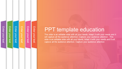 Awesome PPT Template Education With Portfolio Model