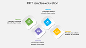 Stunning PPT Template Education Slide With Four Node