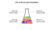 Elegant Life Science PPT Templates Slide Design-4 Node