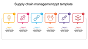 Linear Supply Chain Management PPT Template Presentation