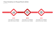 Free Timeline In PowerPoint 2016 Slide Template Design