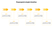 PowerPoint Simple Timeline Template Presentation 6-Node