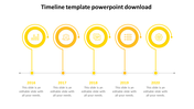 Creative Timeline Template PowerPoint Download-Five Node