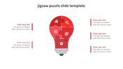 Innovative Jigsaw Puzzle Slide Template With Bulb Model