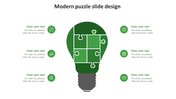 Modern Puzzle Slide Design In Bulb Model