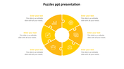 Effective Puzzles PPT Presentation In Orange Color