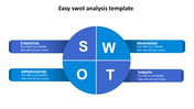 Buy Easy SWOT Analysis Template Slide Presentation