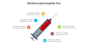 Best Medicine PPT Template Free Slide - Injection Model