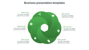 Effective Business Presentation Templates In Green Color