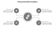 pretty presentation templates With Four Nodes