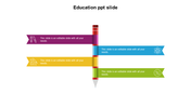 Get Amazing Education PPT Slide Template With Pencil Design 