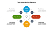 Stunning Cool PowerPoint Diagrams PPT With Four Node