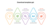 Download Template PPT Slide Designs With Five Node