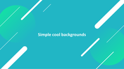 Simple abstract background slide featuring teal tones, white lines, and green gradient circles with centered text.