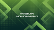 Professional background image with a green geometric design, featuring overlapping transparent shapes and dotted patterns.