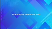 A vibrant background slide with abstract geometric shapes and patterns in varying shades of blue with a title text.