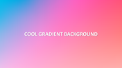 A cool gradient background slide transitioning from blue to pink with white text in the center.