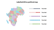 Multicolor Labeled Africa Political Map Slide Template