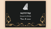 Best Dark Wedding Themes Slide Template Presentation