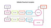 Multi-Color Editable Flowchart Template Themes Design