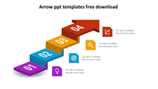 Creative Arrow PPT Templates Download With Four Node