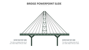 Simple bridge illustration slide with placeholders for text on both the left and right sides.