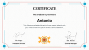 Certificate Training PowerPoint Template and Google Slides