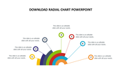 Seven-segment radial chart in various colors, labeled 1 to 7, with editable text descriptions surrounding the chart.