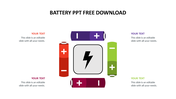 Editable battery ppt free download design - Four Nodes