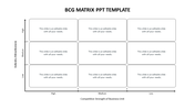 Attractive BCG Matrix PPT Template Presentation Design