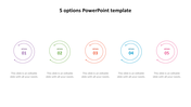 Editable 5 Options PowerPoint Template Presentation