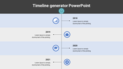 Practical Timeline Generator PowerPoint With Four Nodes