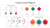 3 Step Circular Diagram For PowerPoint And Google Slides