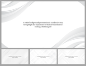 Simple PowerPoint slides with a white background featuring soft gray wave patterns and centered text.