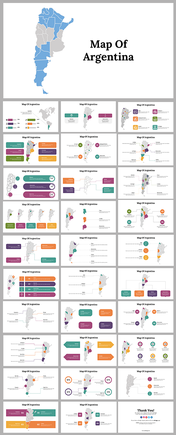 Map Of Argentina PowerPoint And Google Slides Themes