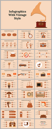 Infographics With Vintage Style PowerPoint And Google Slides