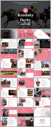 A pack of kentucky derby slides showcasing its history, traditions, and cultural significance in the world of horse racing.