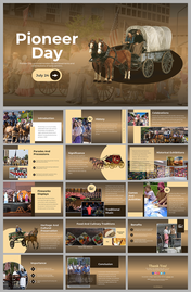 Pioneer Day PowerPoint And Google Slides Templates