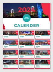 Calendar 2024 Presentation And Google Slides Themes