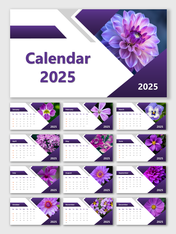 Creative 2025 Calendar PowerPoint And Google Slides Themes