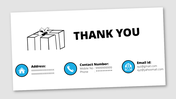 Imaginative Thank You Slide for PPT with Contact Address