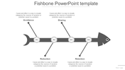 Astounding Fish Bone PowerPoint Presentation With Four Node