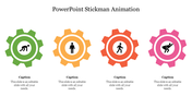 Gear Model PowerPoint Stickman Animation Slide