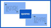 Amazing Quote PowerPoint Template with Two Sections