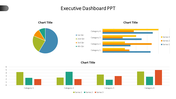 Attractive Executive Dashboard PPT With Chart Diagram