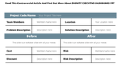 Stunning Executive Dashboard PPT Template Slide Design