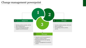 Imaginative Change Management PowerPoint with Three Nodes