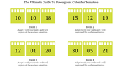 Fantastic Calendar PowerPoint Template with Four Nodes