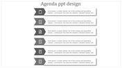 Innovative Agenda PPT Design Templates for Meetings