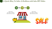 Innovative Sales PPT Template With Retail Shop Model-Three Node